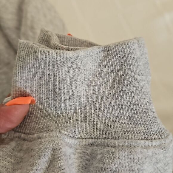 Garage Ladies Crop Sweater With Ruffled Long Sleeves XS Gray - Picture 13 of 16